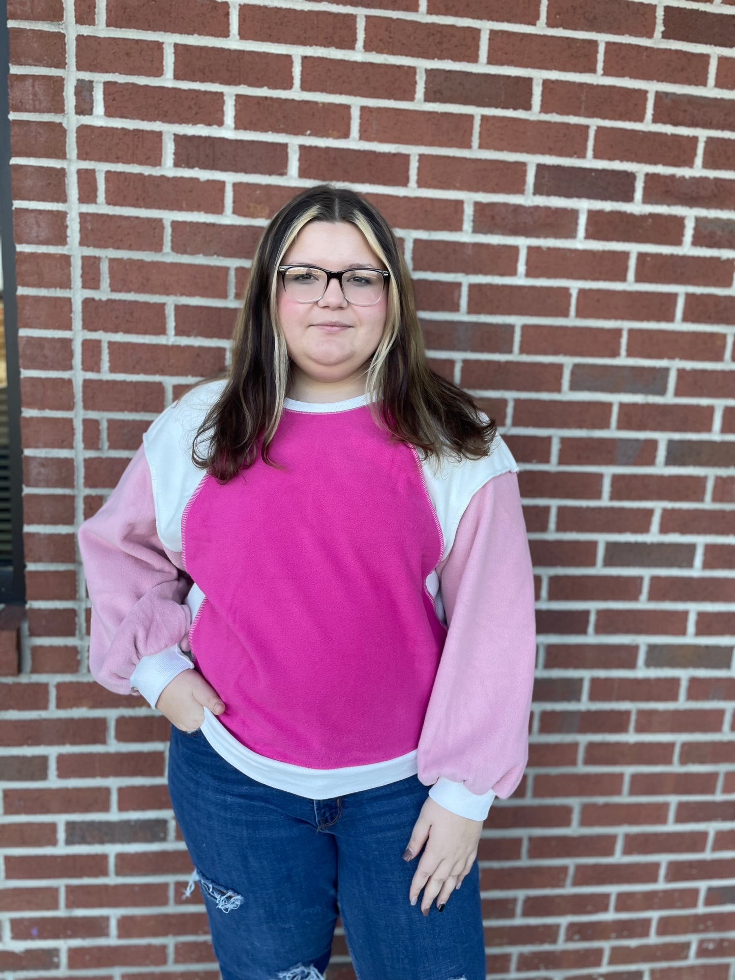 Super soft color block sweater