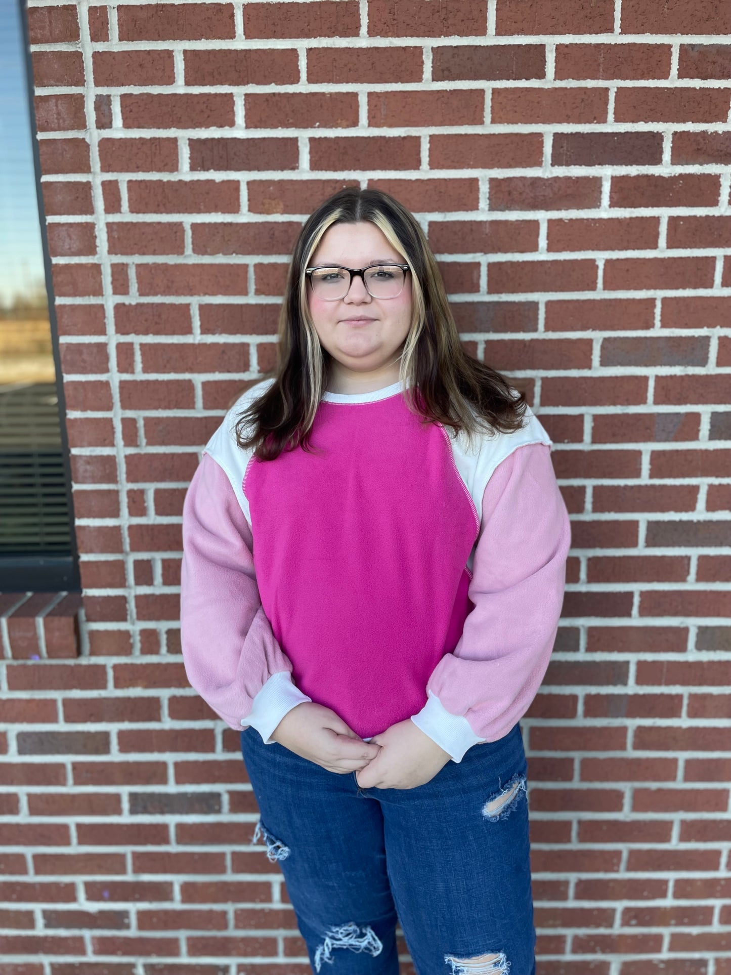 Super soft color block sweater