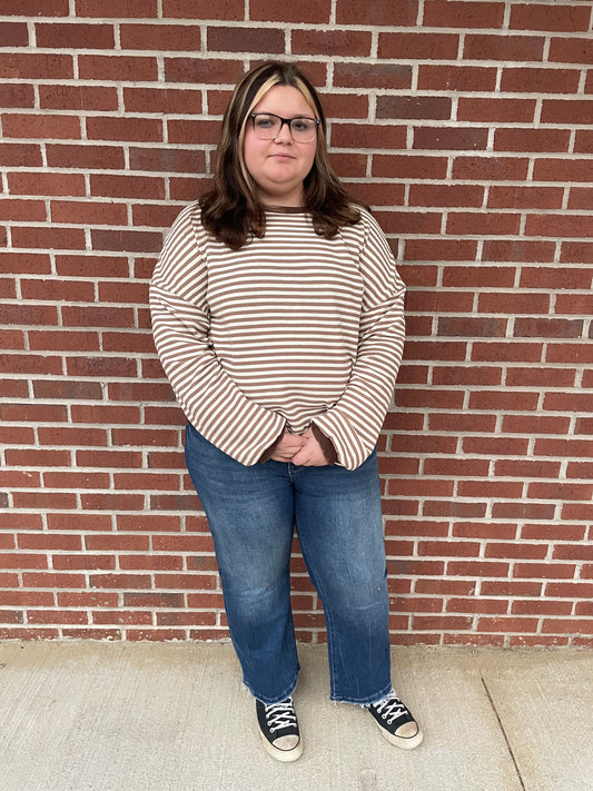 Brown striped shirt